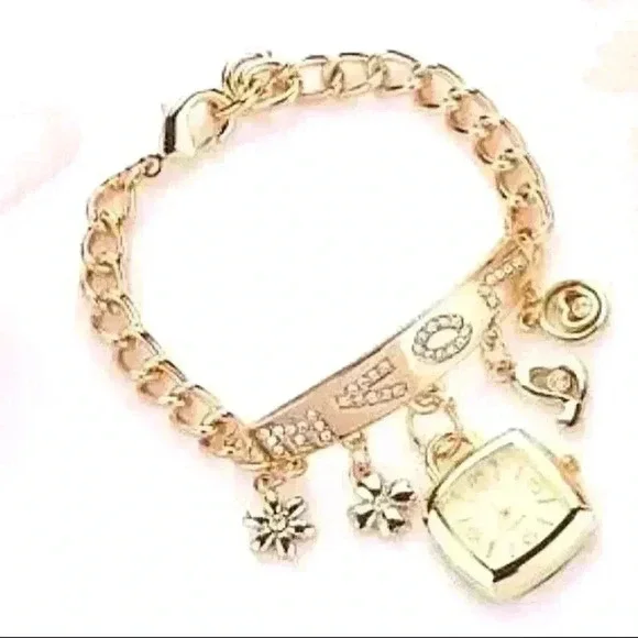 Love watch charm bracelet - Picture 2 of 3